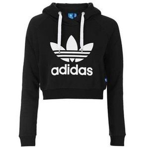 cropped adidas trefoil hoodie